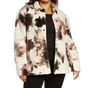 Front Snap Teddy Shirt Jacket